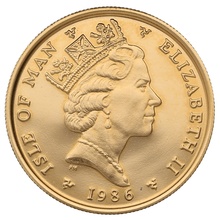 1986 Isle of Man Angel Gold Coin 1/4oz