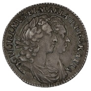 1693 Silver Sixpence Coin William & Mary 