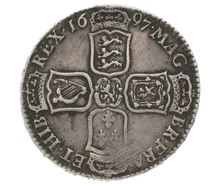 1697 Silver Half Crown Coin William III