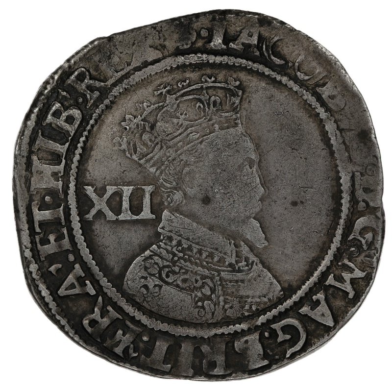 Silver Shilling Coin James I Good Fine