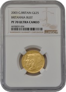 2003 Proof 1/4oz Gold Britannia Coin NGC PF70