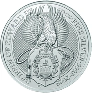 2018 10oz Griffin of Edward III Silver Coin Queen's Beasts