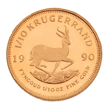 1990 Proof 1/10oz Krugerrand Gold Coin