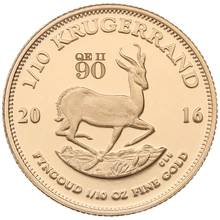 2016 Proof 1/10oz Krugerrand Gold Coin Boxed