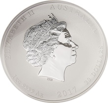 2017 Year of the Rooster Silver Coin 1kg Perth Mint Australian Lunar Series