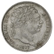 1817 George III Silver Sixpence