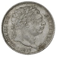 1817 Silver Sixpence Coin George III 