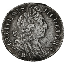 1697B Silver Sixpence Coin William III Bristol Mint