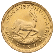 1970 R1 Gold Coin 1 Rand South Africa