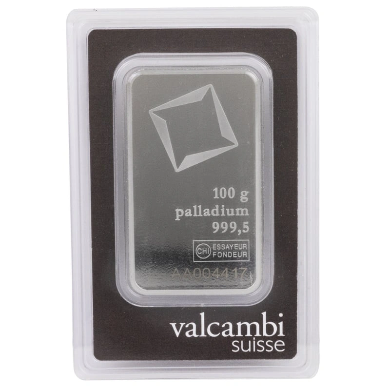 100g Palladium Bar Grade B