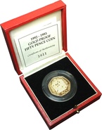 1993 Proof 50p Gold Coin Presidency of the EU Boxed