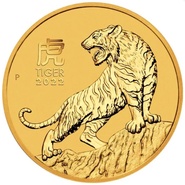 2022 1oz Perth Mint Year of the Tiger Gold Coin