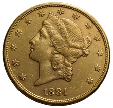 1884 $20 Gold Coin Double Eagle Liberty Head San Francisco