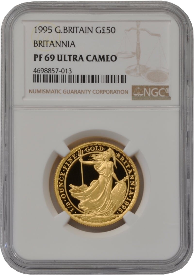 1995 Proof 1/2oz Gold Britannia Coin NGC PF69