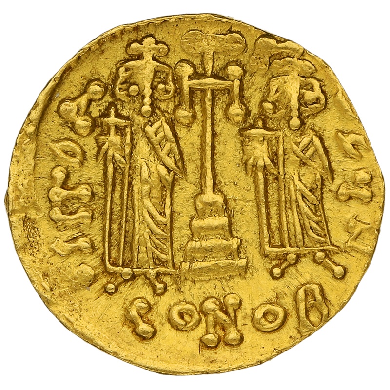 668-685 Gold Solidus Coin Constantine IV
