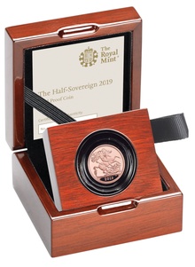 2019 Proof Gold Half Sovereign Boxed