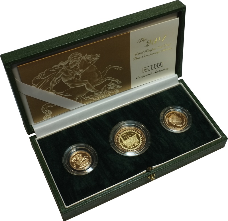 2004 Proof Gold Sovereign 3 Coin Set Boxed