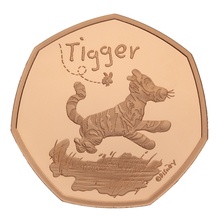 2021 Proof 50p Gold Coin Tigger Boxed
