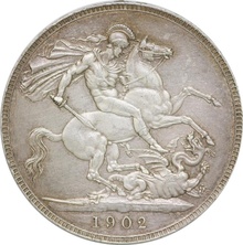 1902 Silver Crown Coin Edward VII Good Very Fine