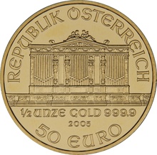2005 1/2oz Austrian Gold Philharmonic Coin