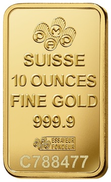 PAMP Lady Fortuna 10oz Gold Bar Minted