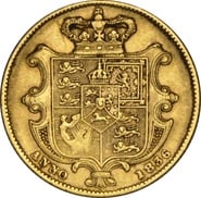 1836 Gold Sovereign Coin William IV
