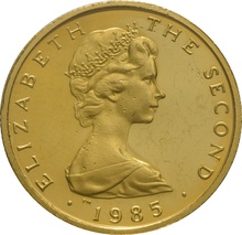 1985 Proof Isle of Man £1 Gold Coin Manx Town Series Ramsey