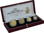 1998 Proof Britannia Gold 4-Coin Set Boxed