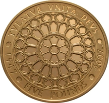 2007 Proof Gold £5 Crown Coin Diamond Wedding