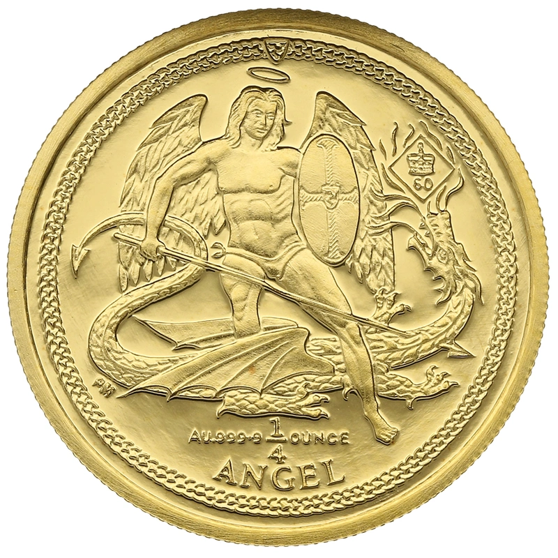 2012 Proof Isle of Man Angel Gold Coin 1/4oz