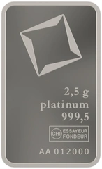 2.5g Platinum Bars