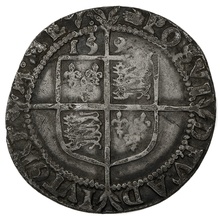 1590-1592 Silver Sixpence Coin Elizabeth I Hand