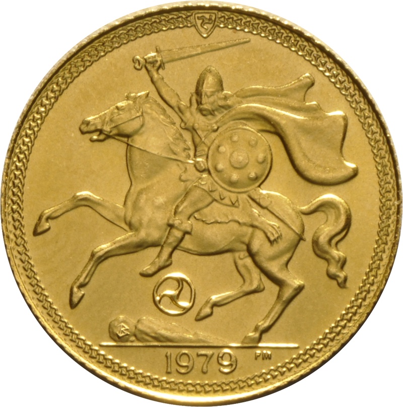 1979 Gold Half Sovereign Elizabeth II Decimal Head Isle of Man