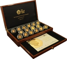 2009 The UK Fifty Pence 50p Gold Proof Piedfort Collection Boxed