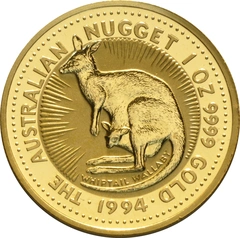 1994 Australian Kangaroo Gold Nugget Coin 1oz