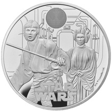 2023 1oz Luke Skywalker & Princess Leia Star Wars Proof Silver Coin Boxed
