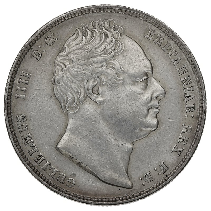 1834 Silver Half Crown Coin William IV