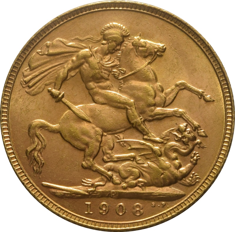 1908 Gold Sovereign Coin Edward VII Perth