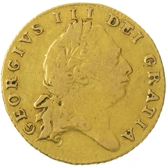 1801 Gold Half Guinea Coin George III