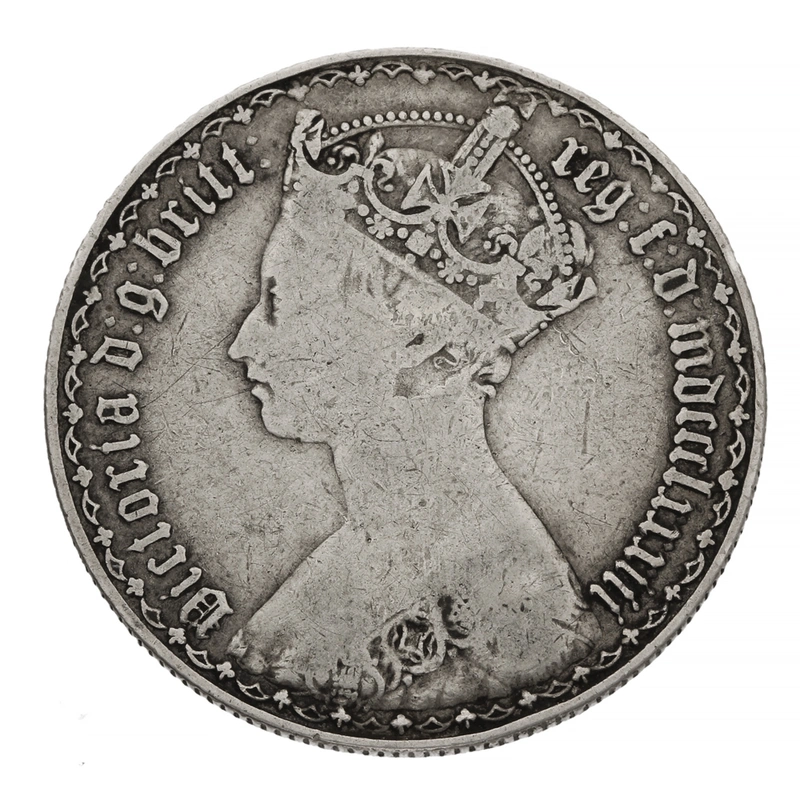 1883 Victoria Silver Gothic Florin