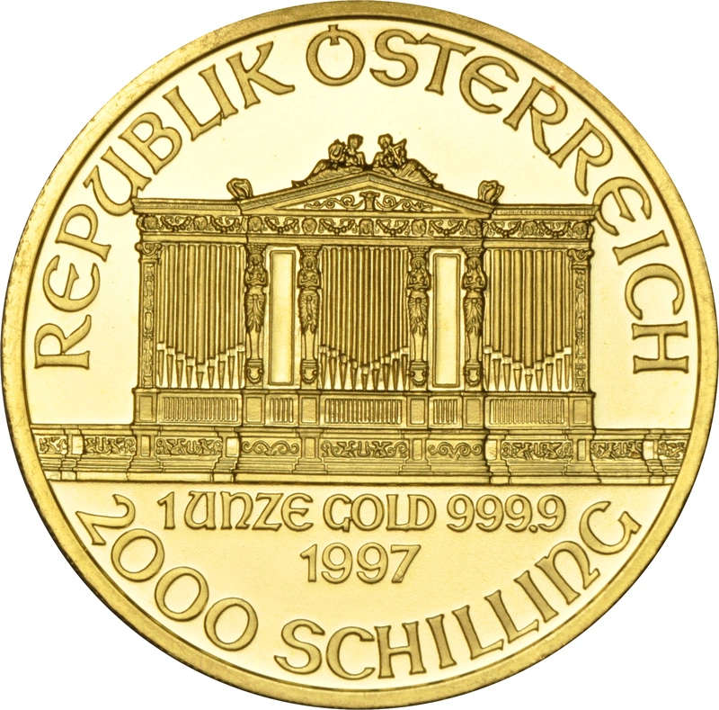 1997 Austrian Gold Philharmonic Coin 1oz