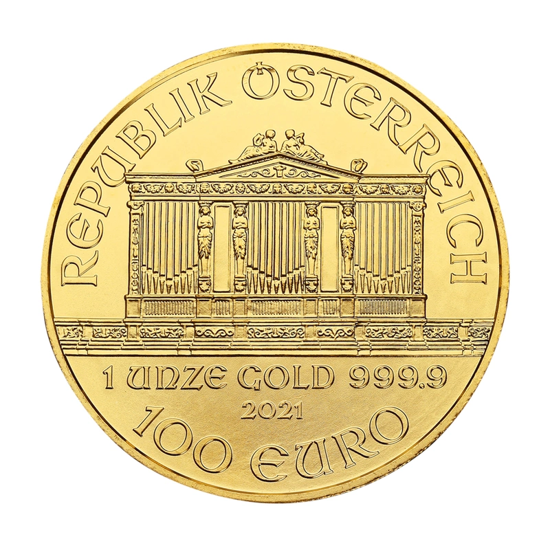 2021 Austrian Gold Philharmonic Coin 1oz PCGS MS70