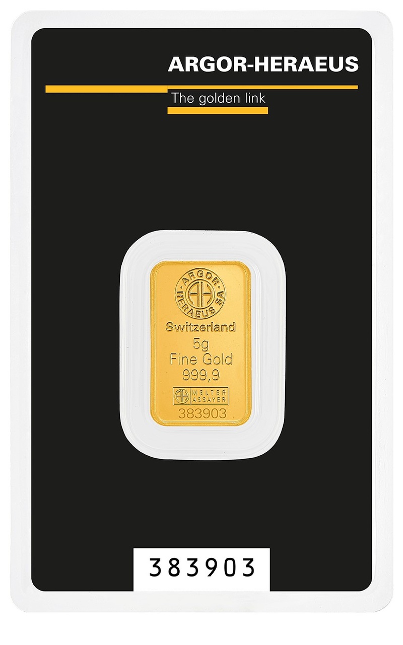 5g Gold Bar Argor-Heraeus