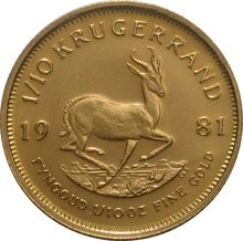 1981 1/10oz Krugerrand Gold Coin