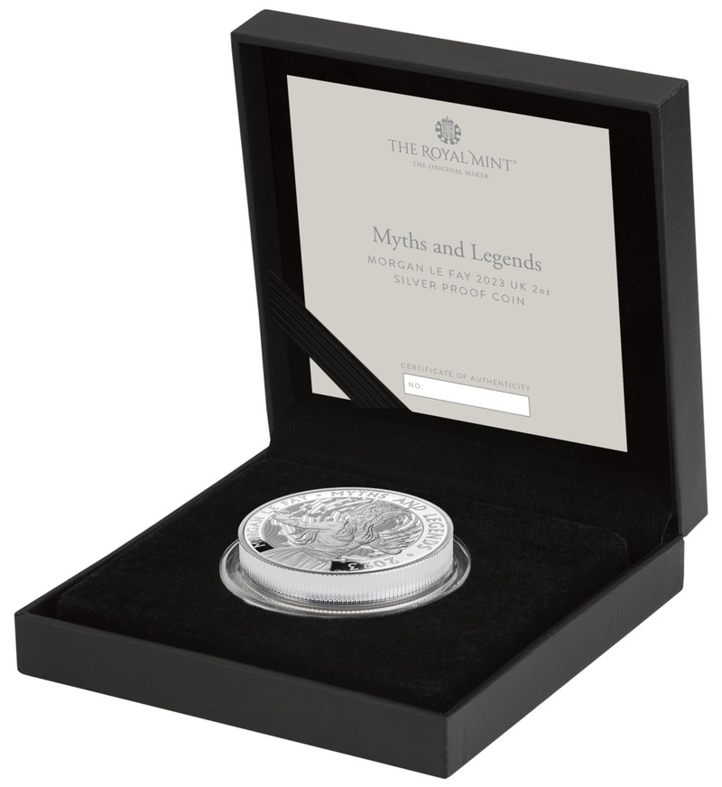 2023 Proof Morgan le Fay Silver Coin Myths & Legends 2oz Boxed