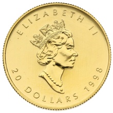 1998 1/2oz Canadian Maple Leaf Gold Coin