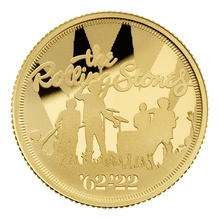 2022 Proof 1/4oz The Rolling Stones Gold Coin Music Legends Boxed