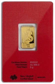PAMP Year of the Mouse / Rat 5g Gold Bar