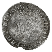 1553-1554 Silver Groat Fourpence Coin Queen Mary mm Pomegranate