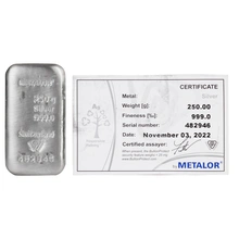 250g Silver Bar Metalor